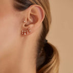 Shake Diamond Rose Gold Single Earring