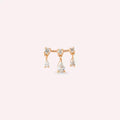 Shake Diamond Rose Gold Single Earring