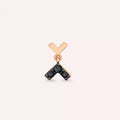 Shaky Black Diamond Rose Gold Piercing