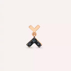 Shaky Black Diamond Rose Gold Piercing