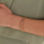 Baguette Cut Diamond Rose Gold Bracelet