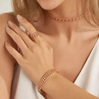 Baguette Cut Diamond Rose Gold Bracelet