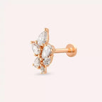 Sheaf Pırlanta Taşlı Rose Altın Piercing