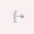 Shyne Pırlanta Taşlı Beyaz Altın Piercing