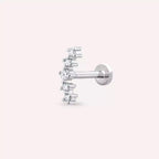 Shyne Pırlanta Taşlı Beyaz Altın Piercing