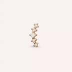 Shyne Pırlanta Taşlı Rose Altın Piercing