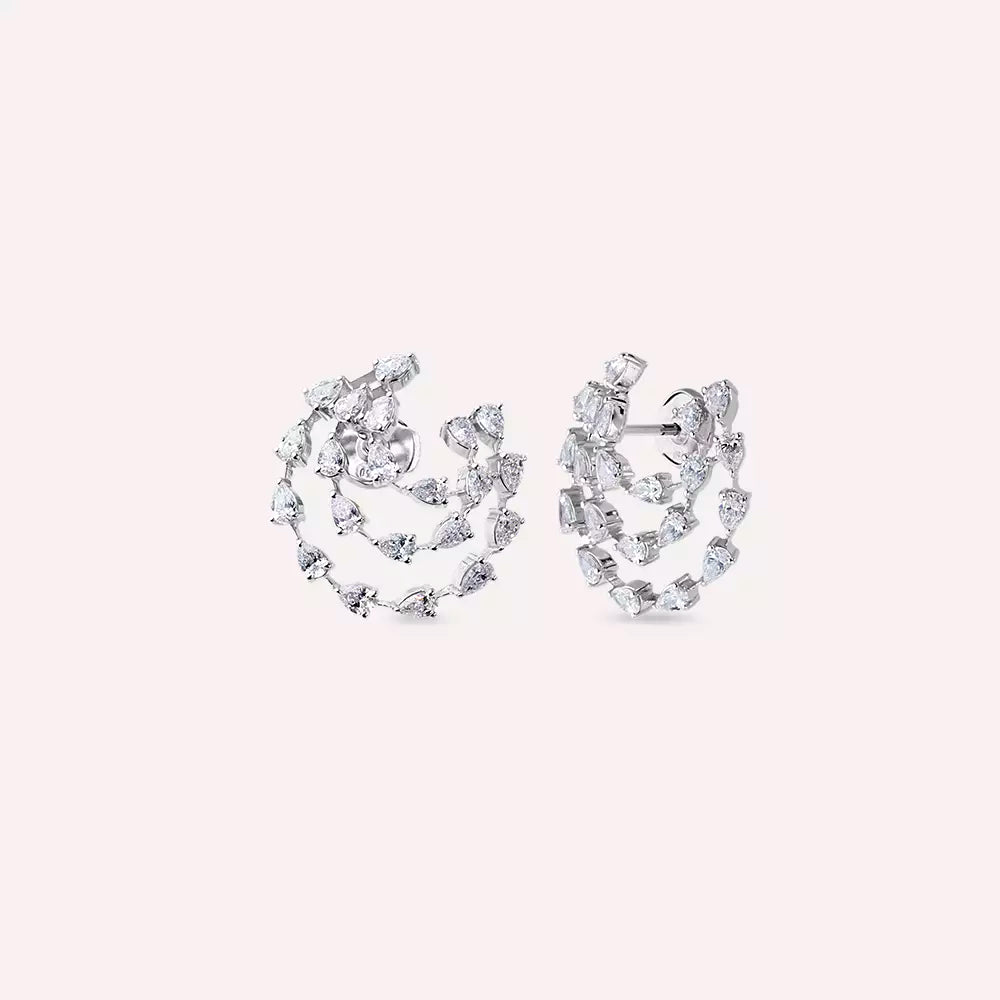 Sirav Diamond White Gold Earrings