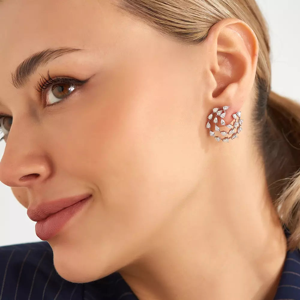 Sirav Diamond White Gold Earrings