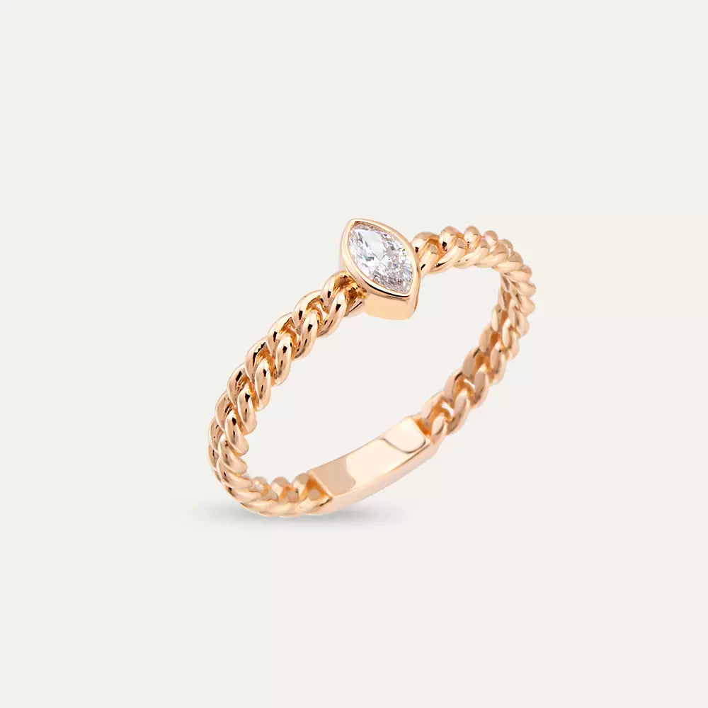 Lia Marquise-Cut Diamond Rose Gold Ring