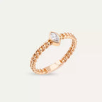 Lia Marquise-Cut Diamond Rose Gold Ring