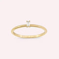 Solo Baguette Diamond Yellow Gold Ring