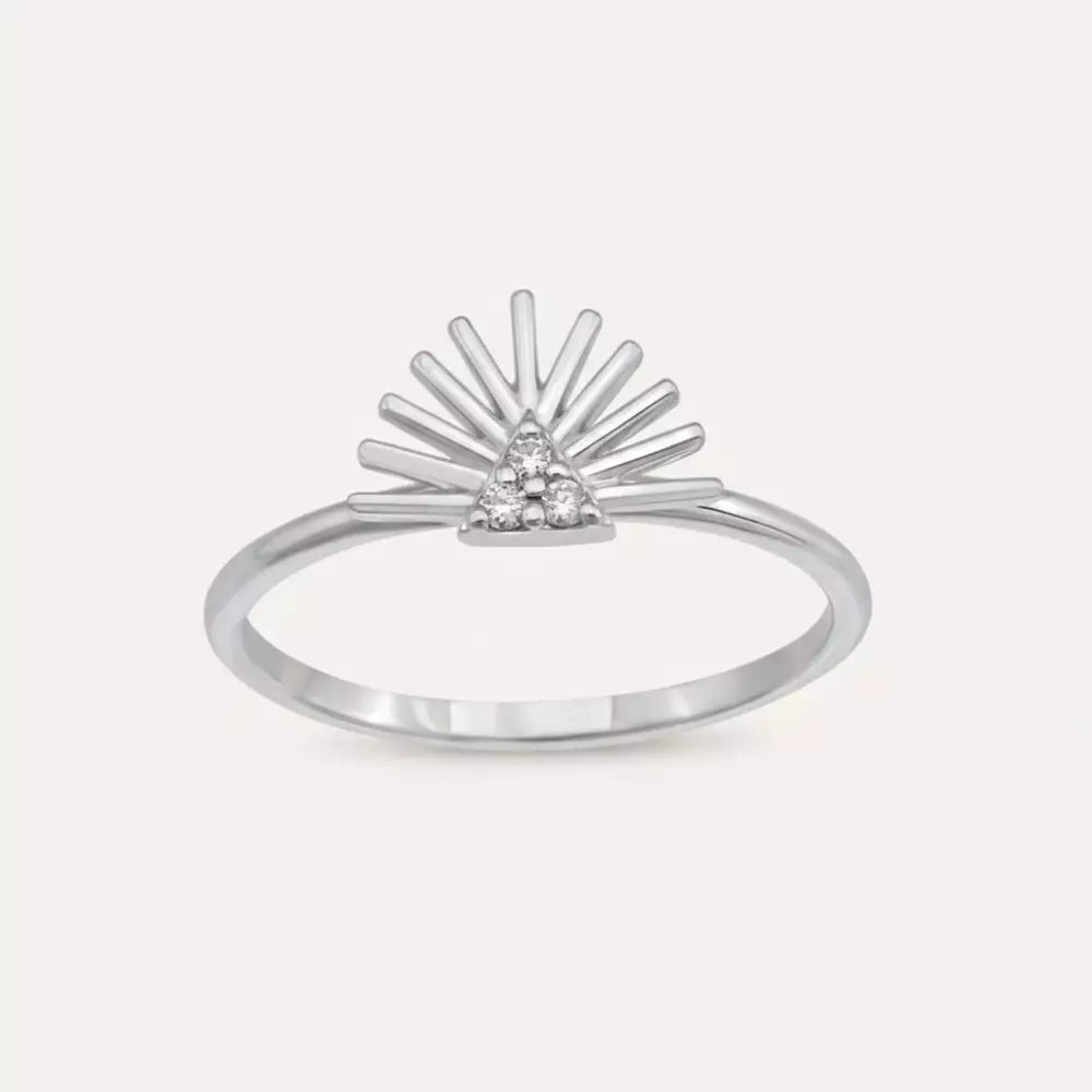 Solis Diamond-Accented White Gold Ring