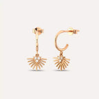 Solis Diamond Rose Gold Dangle Earrings