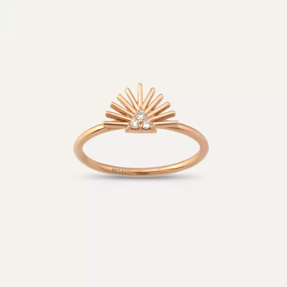 Solis Diamond Rose Gold Ring