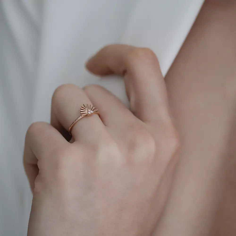 Solis Diamond Rose Gold Ring