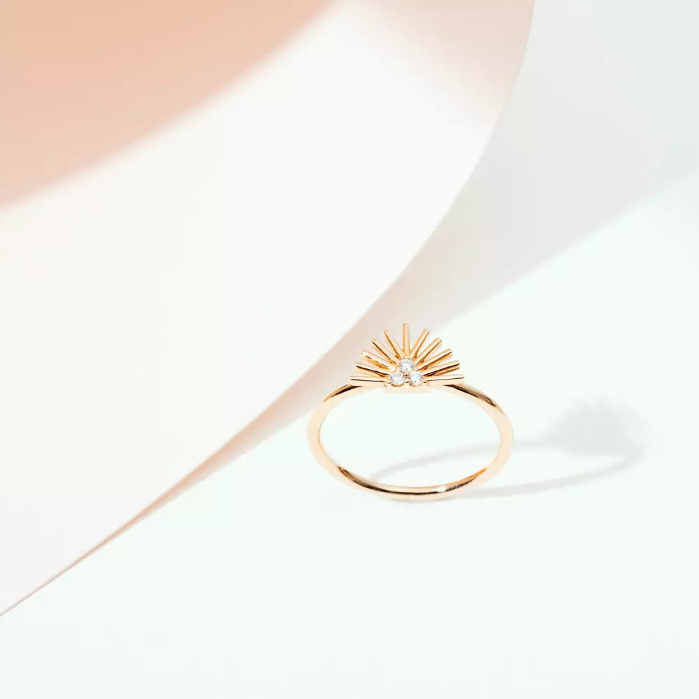Solis Diamond Rose Gold Ring