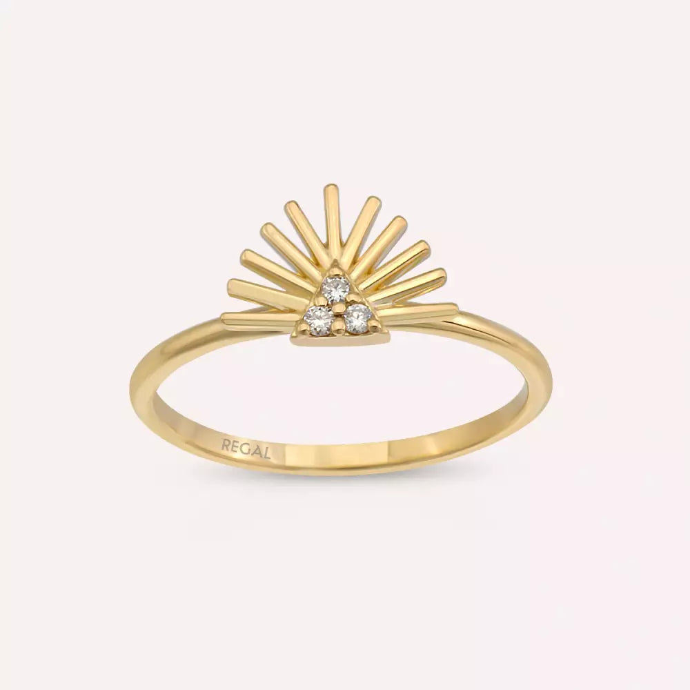 Solis Diamond Yellow Gold Ring