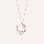 Rose Gold Necklace with Diamond Gemstone