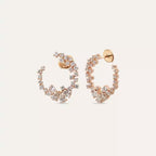Solitaire Diamond Rose Gold Earrings