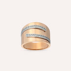 Span 0.24 CT Diamond Rose Gold Ring