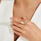 Span 0.24 CT Diamond Rose Gold Ring