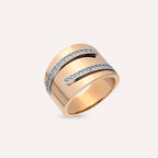 Span 0.24 CT Diamond Rose Gold Ring