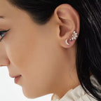 Sparkle Diamond Rose Gold Single Earring