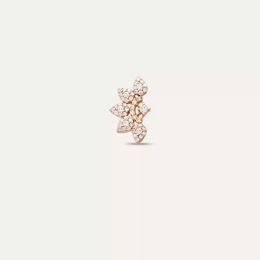 Sparkle Diamond Rose Gold Single Earring