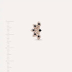 Sparkle Black Diamond Rose Gold Single Earring