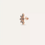 Sparkle Black Diamond Rose Gold Single Earring