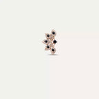 Sparkle Black Diamond Rose Gold Single Earring