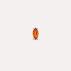 Spice Marquise Cut Orange Sapphire White Gold Single Earring