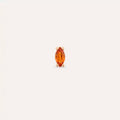 Spice Markiz Kesim Orange Safir Taşlı Rose Altın Tek Küpe
