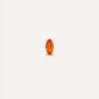 Spice Markiz Kesim Orange Safir Taşlı Rose Altın Tek Küpe
