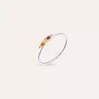 Peak 0.04 CT Multicolor Sapphire and Diamond White Gold Ring