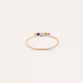 0.07 CT Peak Multicolor Sapphire Rose Gold Ring