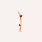 Steep Orange Safir Taşlı Rose Altın Piercing