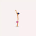 Steep Pink and Blue Sapphire Rose Gold Piercing