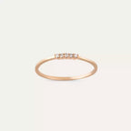 Stream Diamond Rose Gold Ring