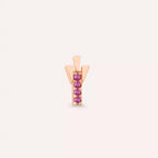 Stub Pink Safir Taşlı Rose Altın Piercing