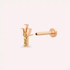 Stub Yellow Safir Rose Altın Piercing