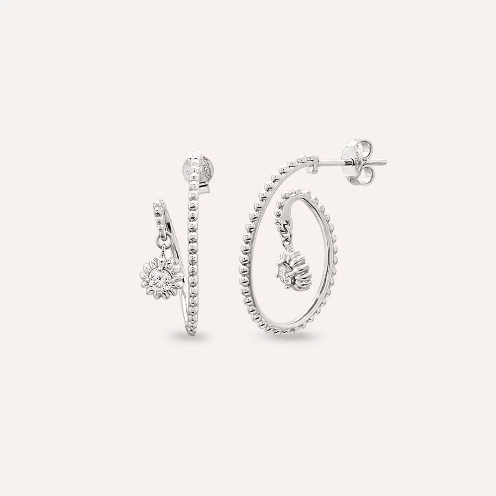 Soleil Diamond White Gold Earrings
