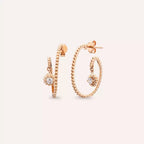 Soleil Diamond Rose Gold Earrings