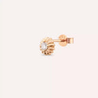 Soleil Diamond Rose Gold Single Earring