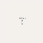 T Letter Diamond White Gold Piercing