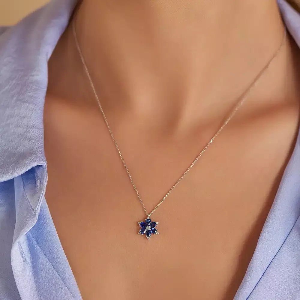 Talia Safir and Diamond White Gold Necklace