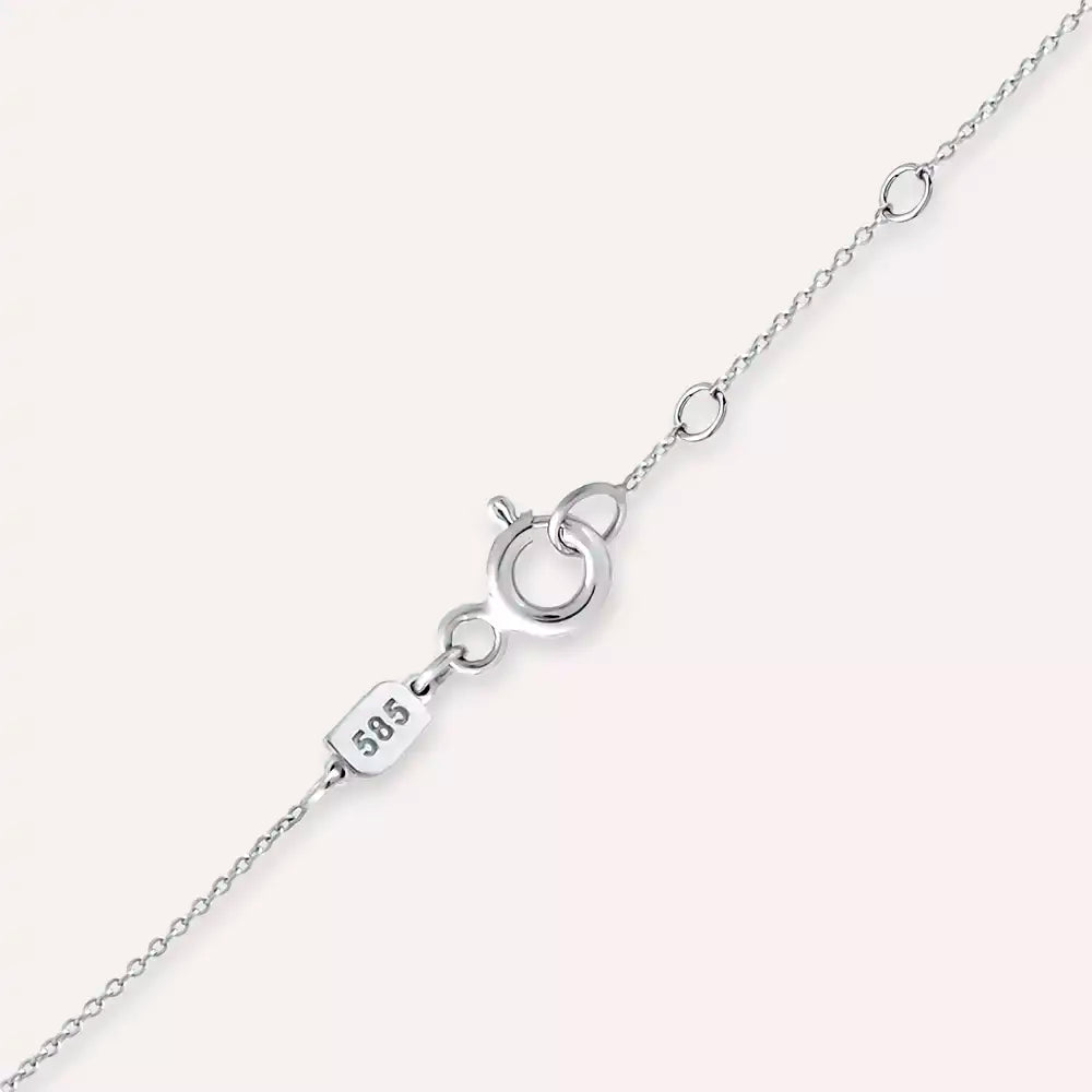 Talia Safir and Diamond White Gold Necklace
