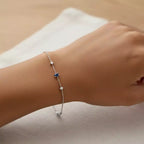 Tear Sapphire and Diamond White Gold Bracelet