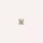 Tektaş Pırlanta Taşlı Sarı Altın Piercing