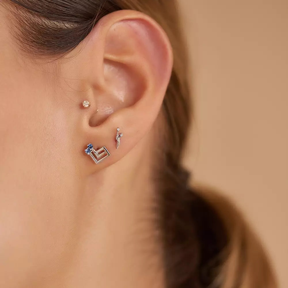 Tiara Diamond White Gold Single Earring